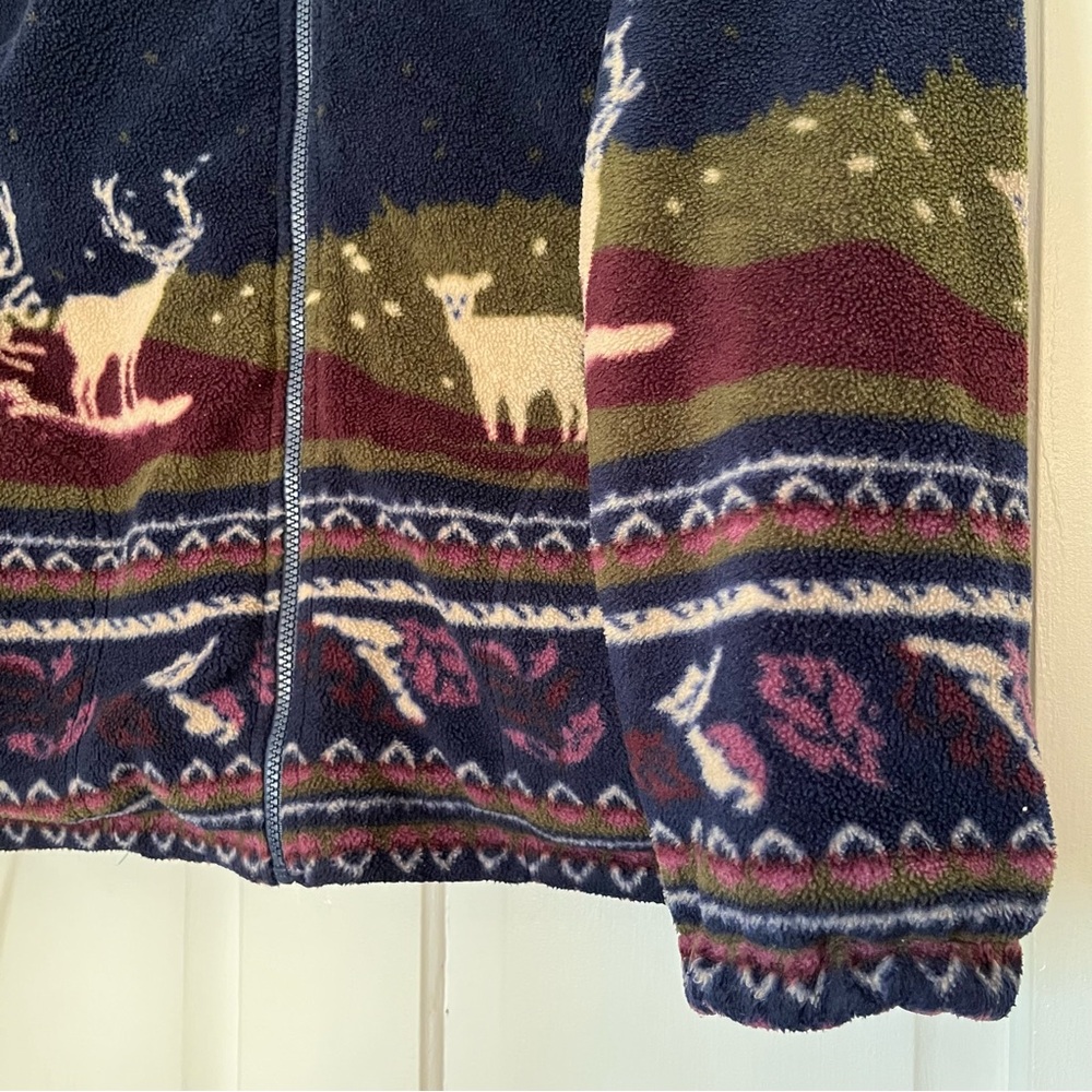 Vintage Northern Reflections Reversible Fleece Jacket with Deer Pattern | small - Picture 3 of 15